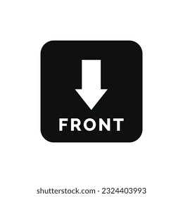 Front packaging mark icon symbol vector