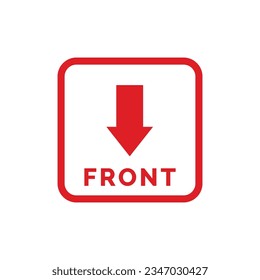 Front packaging mark icon symbol vector