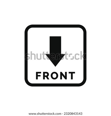 Front packaging mark icon symbol vector