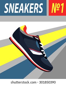 front page catalog of shoes. vector illustration