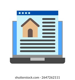 Front Page mini illustration flat color icon, use for journalist, broadcasting, news and media UI, UX kit, app and web development, digital or print.