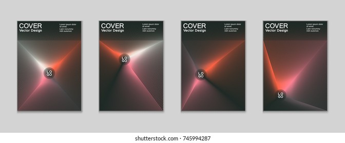 Front page trendy futuristic design for business framework corporate report, company advertising brochure. Cover page geometric vector urban design for frontpage, brochure background with light rays.