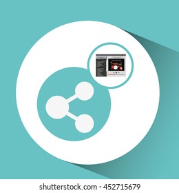 front page website music design icon, vector illustration
