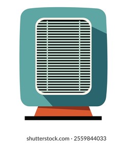 Front panel of household electric heater. Vector illustration