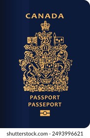 portada de pasaporte de Canadá