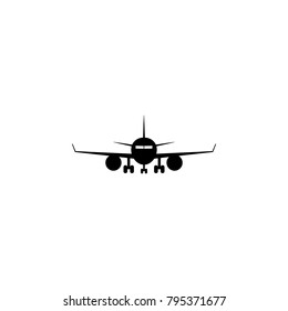 front of the plane icon. Element of airport icons. Premium quality graphic design icon. Signs, outline symbols collection icon for websites, web design, mobile app on white background