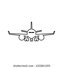 front of the plane icon. Element of cyber security for mobile concept and web apps icon. Thin line icon for website design and development, app development