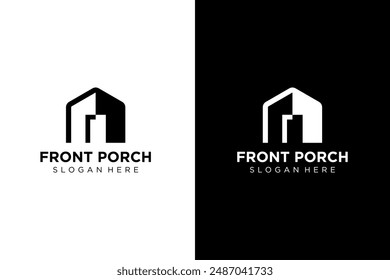 Front Porch Logo Realty and property agency, construction or building industry vector icon.