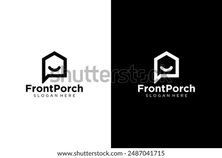 Front Porch Logo Realty and property agency, construction or building industry vector icon.