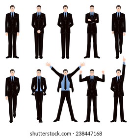 Front pose of businessman