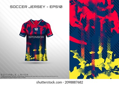 Front racing shirt design. Sports design for racing, cycling, jersey game vector.