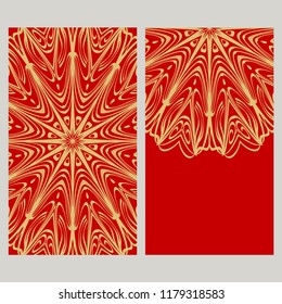 The front and rear side. mandala design elements. Wedding invitation, thank you card, save card, baby shower. Vector illustration.