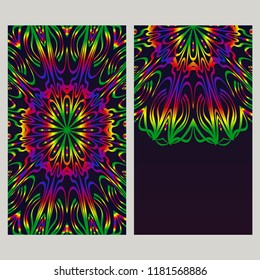 The front and rear side. mandala design elements. Wedding invitation, thank you card, save card, baby shower. Vector illustration.