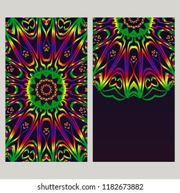 The front and rear side. mandala design elements. Wedding invitation, thank you card, save card, baby shower. Vector illustration.