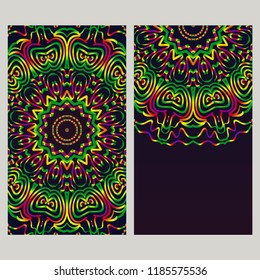 The front and rear side. mandala design elements. Wedding invitation, thank you card, save card, baby shower. Vector illustration.