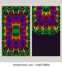 The front and rear side. mandala design elements. Wedding invitation, thank you card, save card, baby shower. Vector illustration.