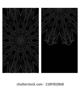 The front and rear side. mandala design elements. Wedding invitation, thank you card, save card, baby shower. Vector illustration.