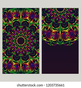 The front and rear side. mandala design elements. Wedding invitation, thank you card, save card, baby shower. Vector illustration.