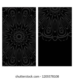 The front and rear side. mandala design elements. Wedding invitation, thank you card, save card, baby shower. Vector illustration.