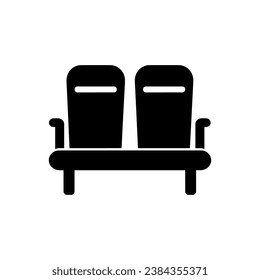 Front Row Seats Icon on White Background - Simple Vector Illustration