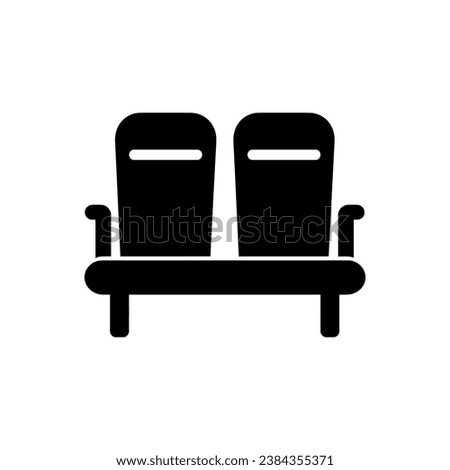 Front Row Seats Icon on White Background - Simple Vector Illustration