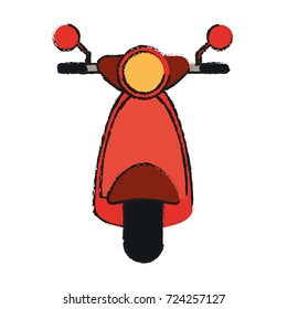 front scooter red vespa