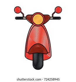 front scooter red vespa