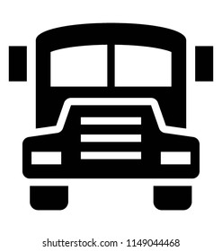 
Front side of big vehicle making icon for school bus 
