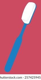 Front Side of Blue Toothbrush