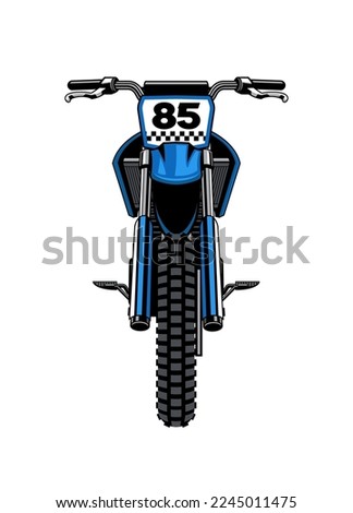 Front Side View of Motocross