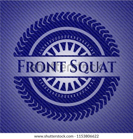Front Squat badge with denim texture