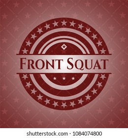 Front Squat badge with red background
