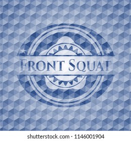 Front Squat blue polygonal badge.