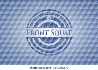 Front Squat blue polygonal badge.