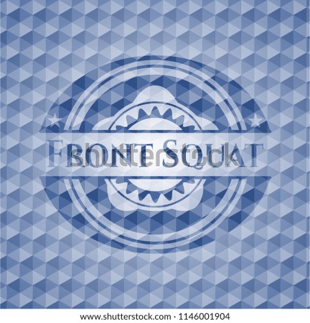 Front Squat blue polygonal badge.