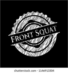 Front Squat with chalkboard texture
