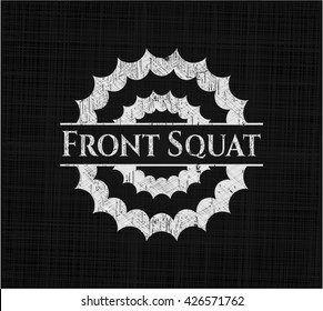 Front Squat with chalkboard texture