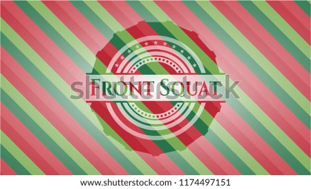 Front Squat christmas badge background.