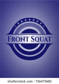 Front Squat emblem with denim texture