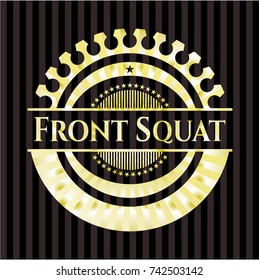 Front Squat gold shiny emblem