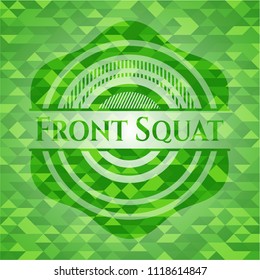 Front Squat green mosaic emblem