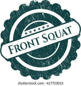 Front Squat grunge style stamp