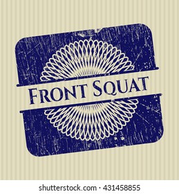 Front Squat grunge style stamp