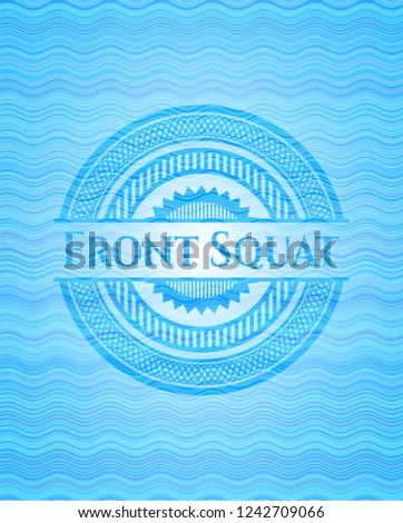 Front Squat light blue water wave badge.