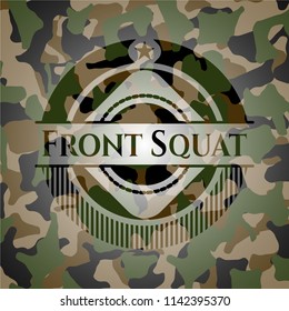 Front Squat on camouflaged pattern