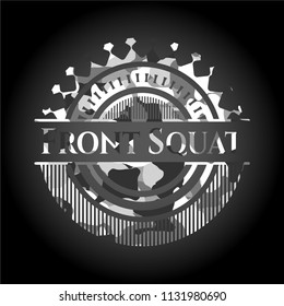 Front Squat on grey camo texture