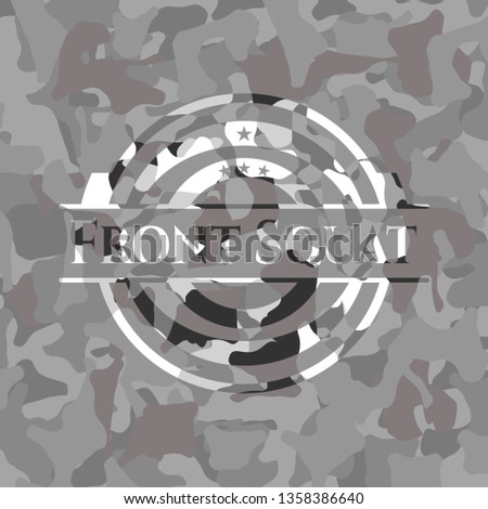Front Squat on grey camo texture