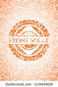 Front Squat orange mosaic emblem