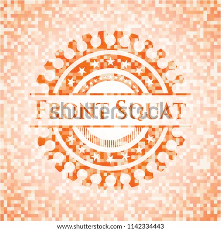 Front Squat orange mosaic emblem