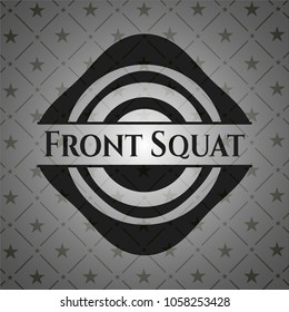 Front Squat realistic black emblem